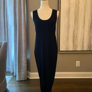 Zara long black dress with cross back